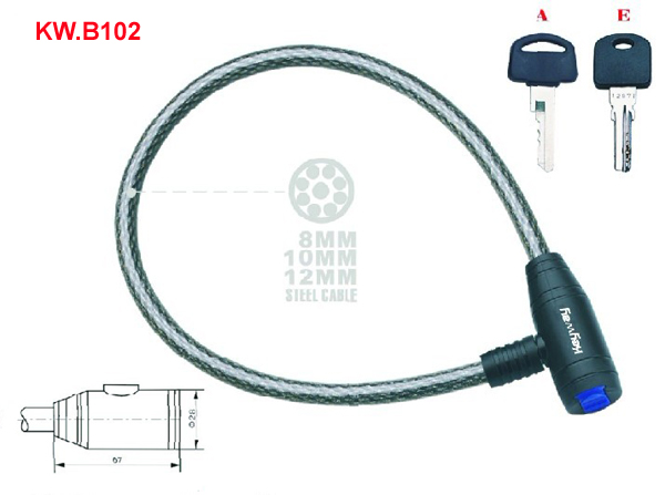 KW.B102 Cable lock Round head lock