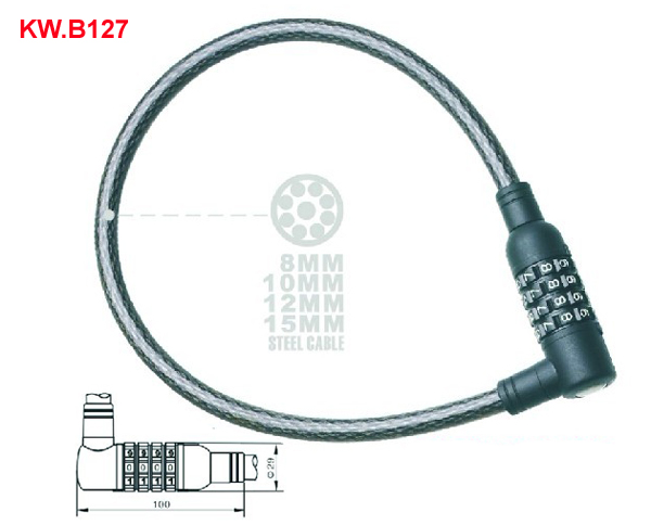 KW.B127 Digit Combination Cable lock'