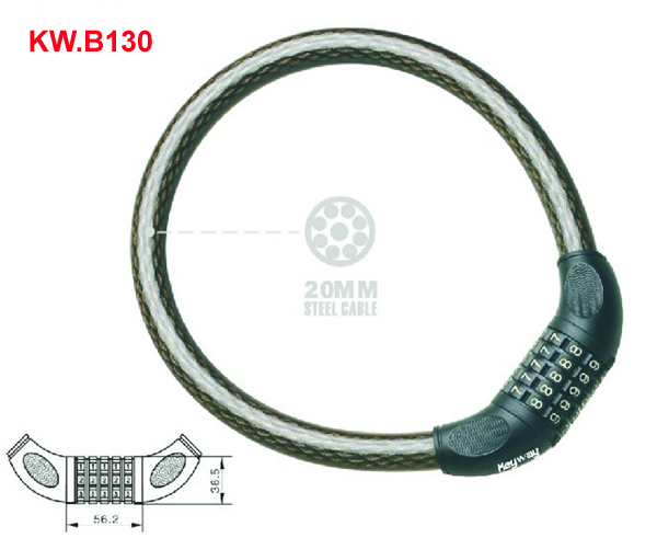 KW.B130 Heavy duty 4-Combination able lock'