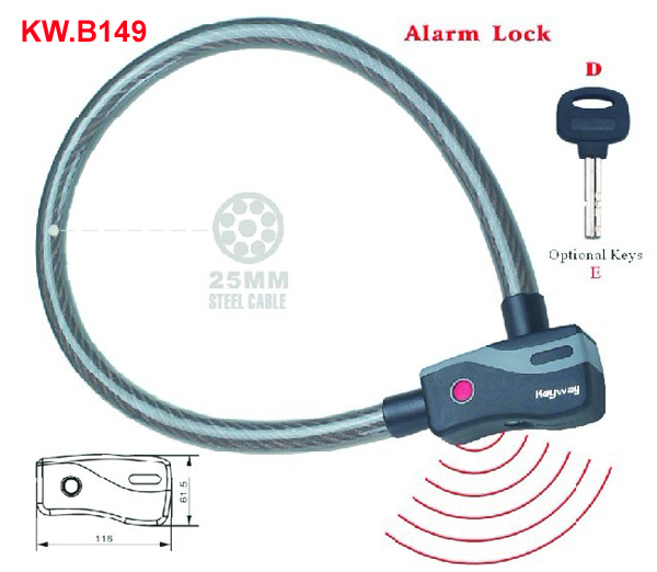 KW.B149 Heavy duty Alarm Cable lock'